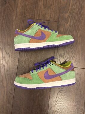 Nike Dunk Low SP Veneer Men’s Size 10 Brown Green Purple with box